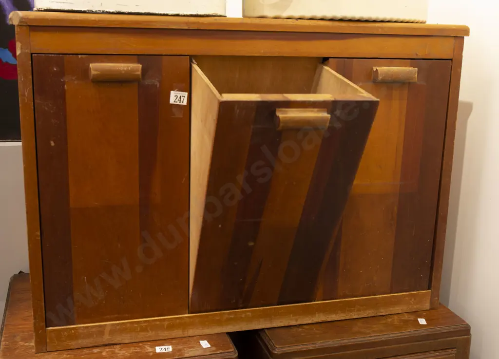 Wooden Three Division Storage Bin Image 1++