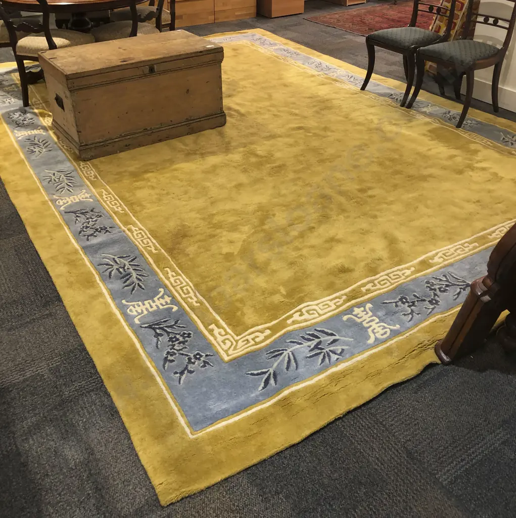 Large Chinese Gold Rug Image 1++