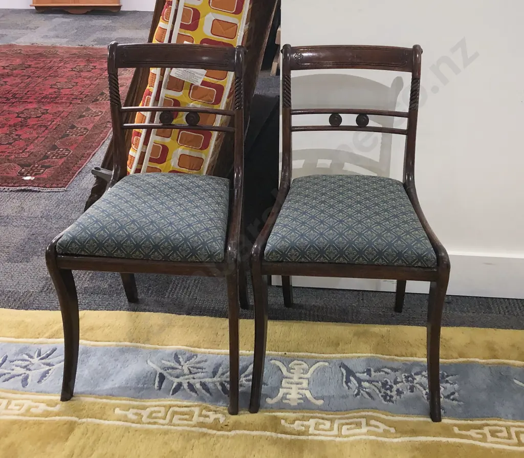 Pair of Regency Mahogany Dining Chairs Image 1++