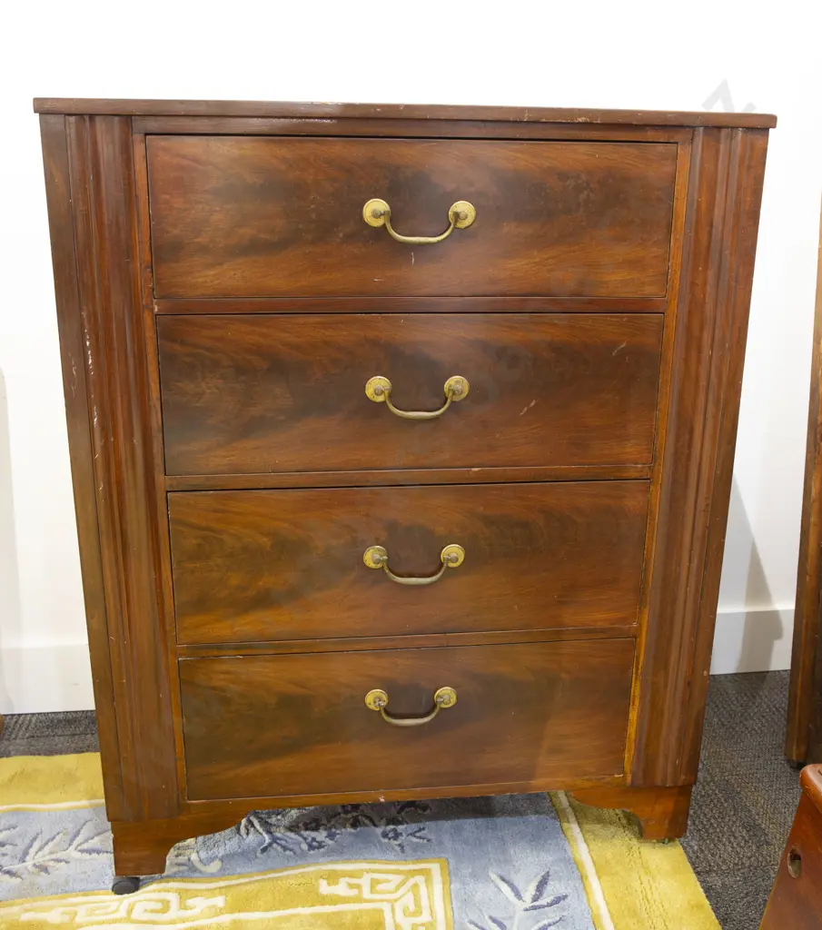 Mahogany Four Drawer Chest (AF) Image 1++