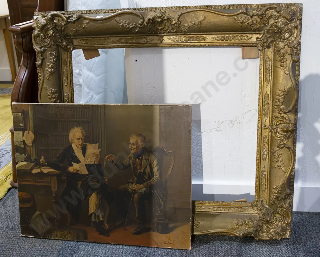 C19th Gilt Framed Oiliegraph Image 1++