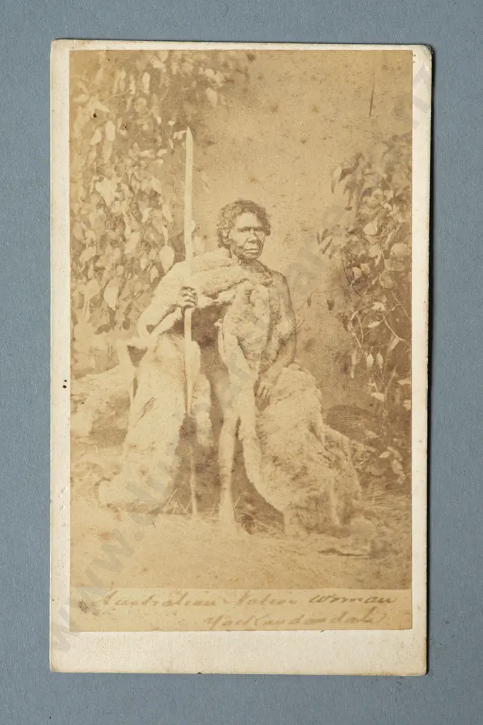 Portrait of an Aboriginal Woman  Carte de visite albumen print Image 1++