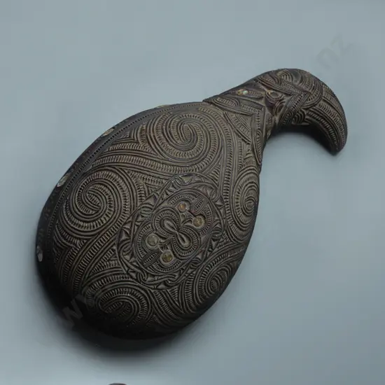 Ngati Tarawhai Gourd Shaped Ipu (Spouted Bowl)