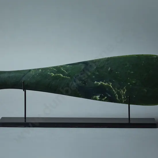 Large and impressive 19th Century Mere Pounamu. (Greenstone Hand Club)