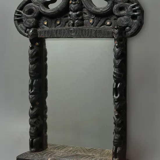 Ngati Tarawhai Carved Mirror Frame