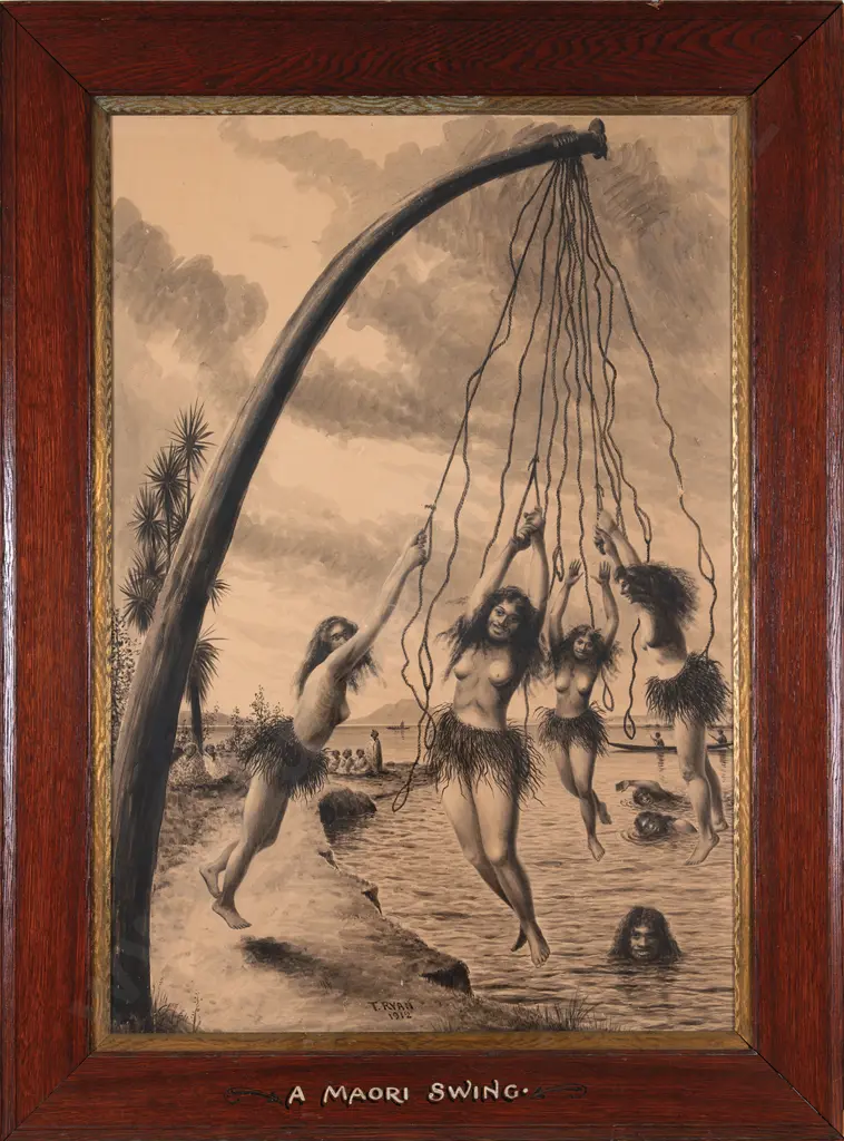 Thomas Derby Ryan - A Maori Swing Image 1++