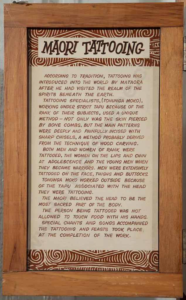A Dominion Museum Education Service Maori Tattooing Box Image 1++