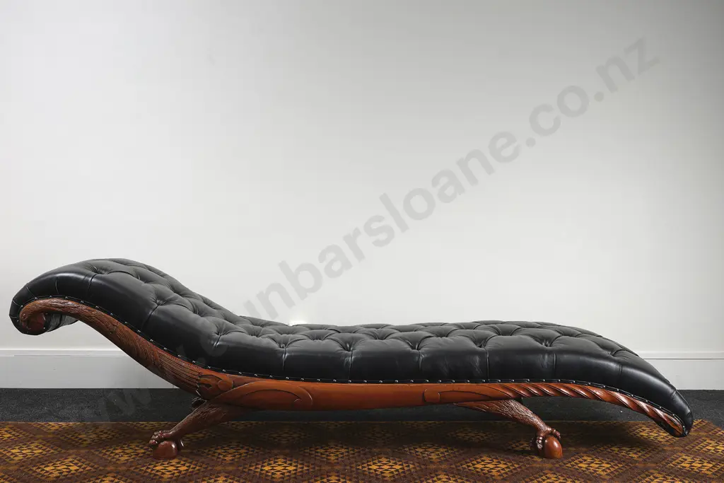 A Rare and Important New Zealand Colonial ‘Moa’ Day Bed Image 1++