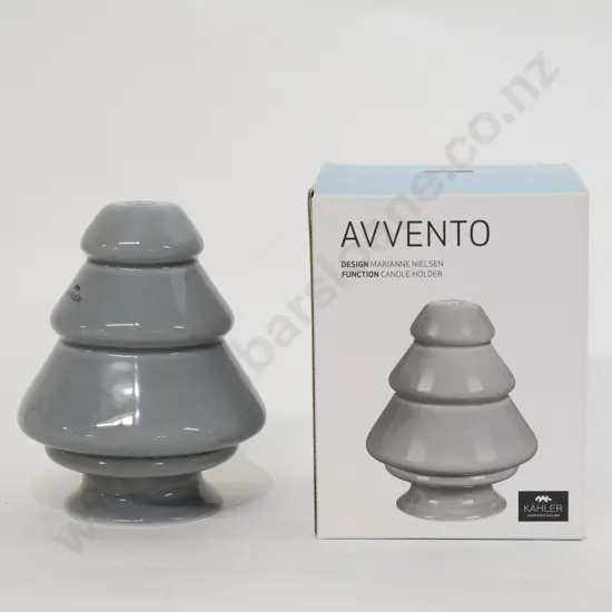 Kahler "Avvento" Candle Holder Grey Medium