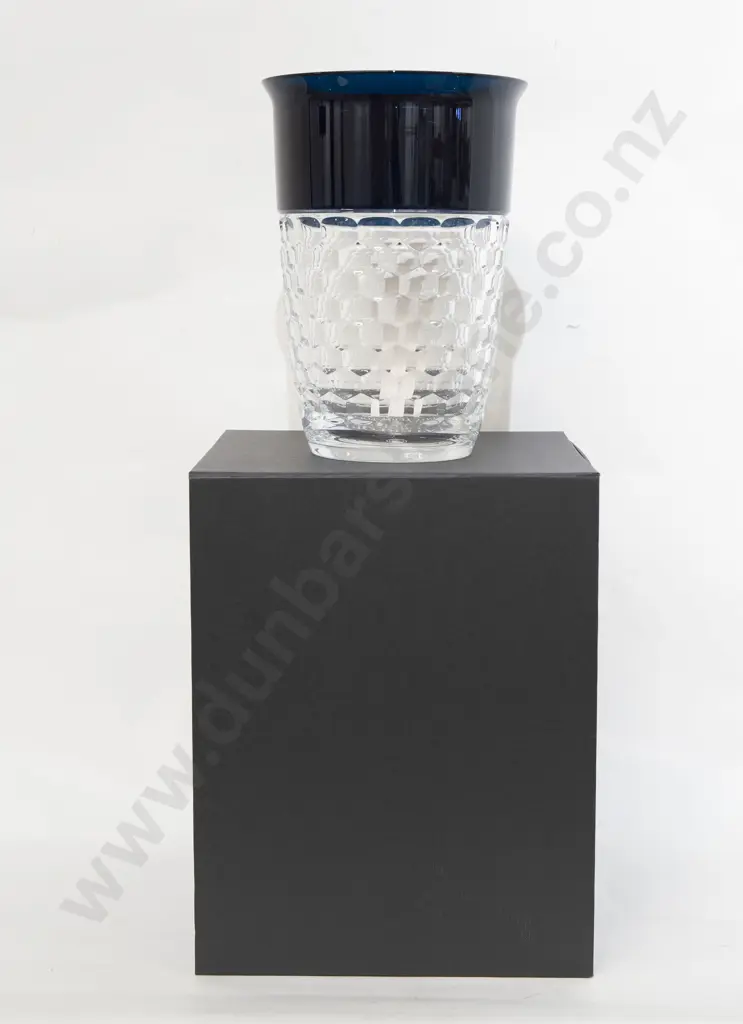 Waterford Half & Half Vase Teal Image 1++