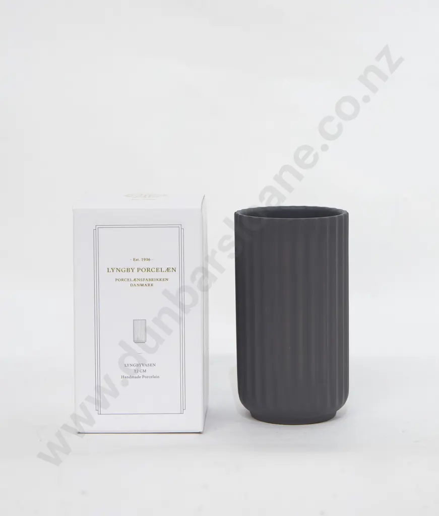Lyngby Porcelaen Dark Grey Vase Image 1++