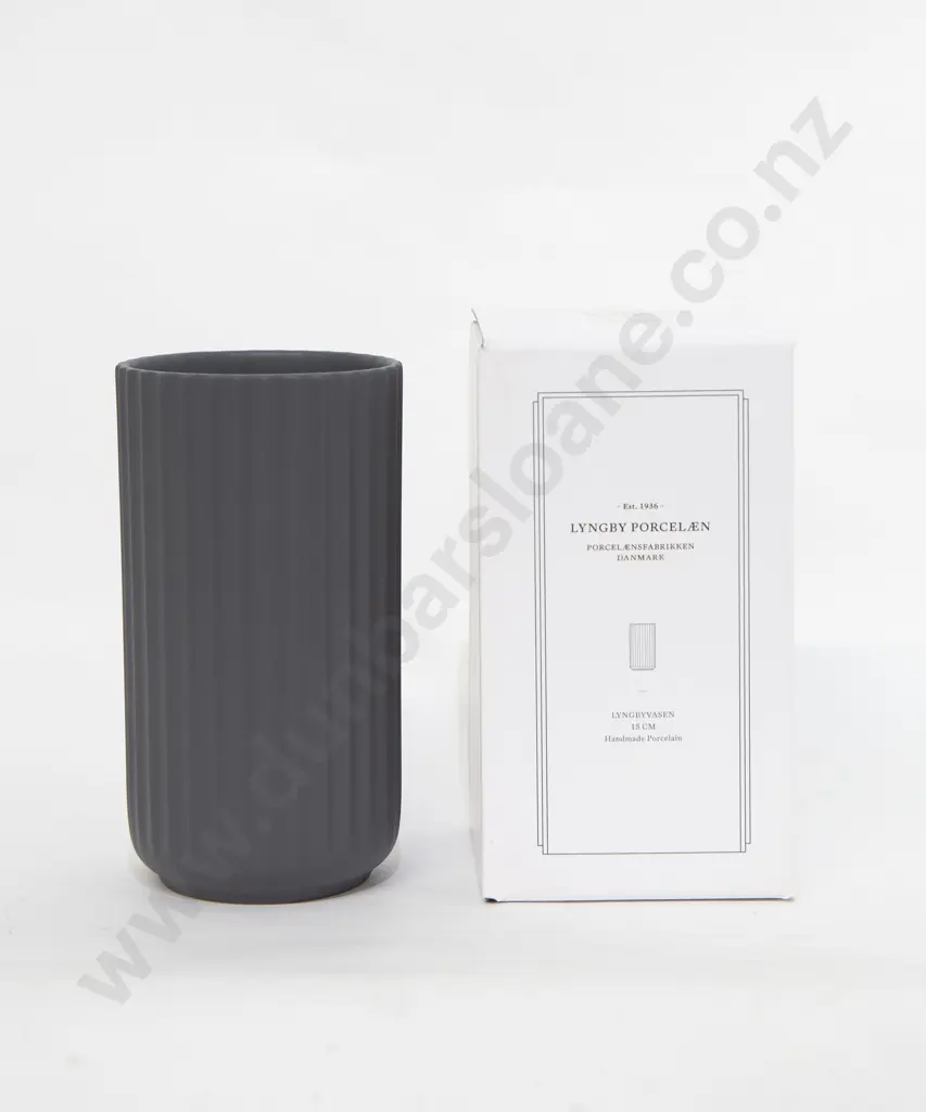 Lyngby Porcelaen Dark Grey Vase Image 1++