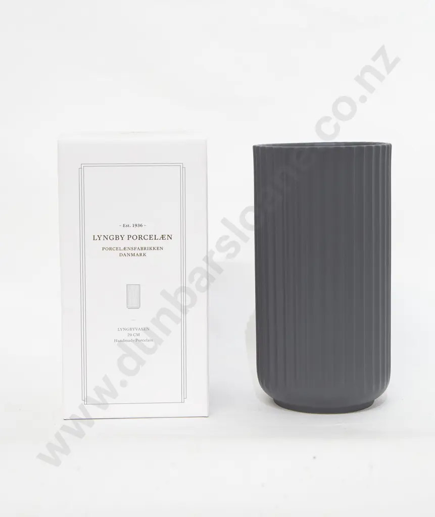 Lyngby Porcelaen Dark Grey Vase Image 1++