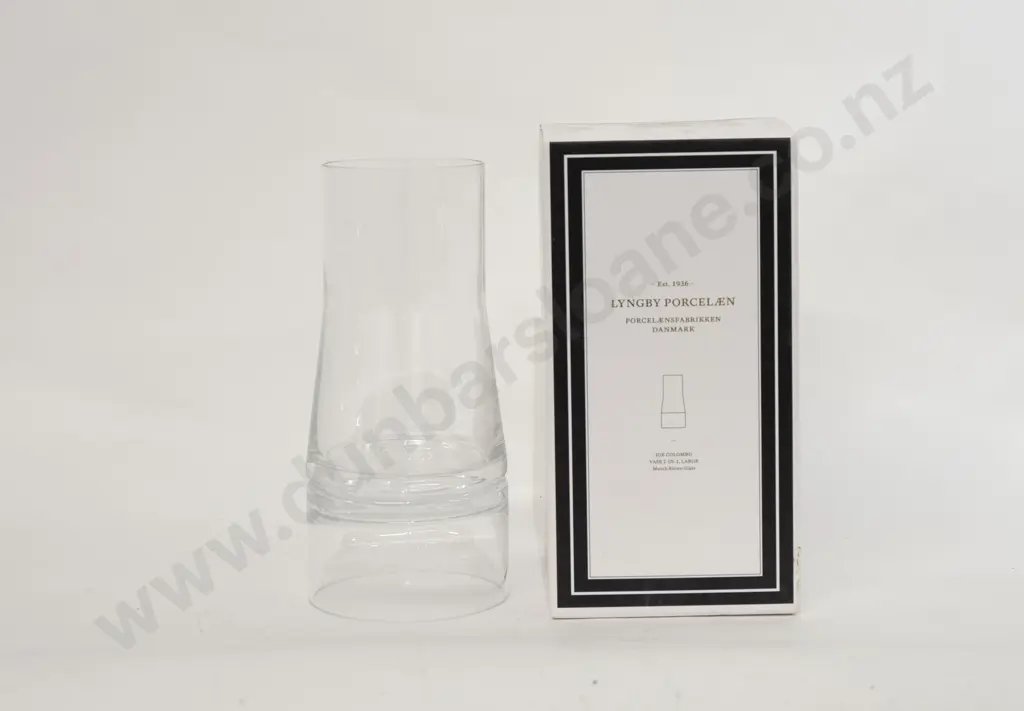 Lyngby Porcelaen "Joe Colombo" 2-in-1 Clear Glass Vase - Large Image 1++