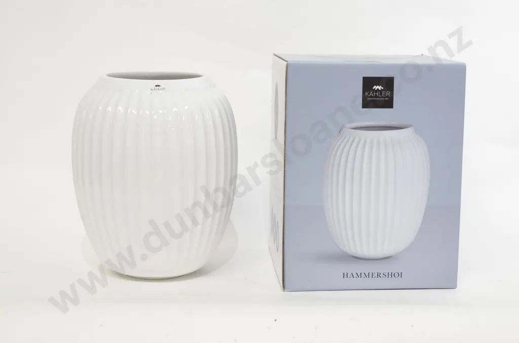 Kahler "Hammershoi" Medium White Vase Image 1++