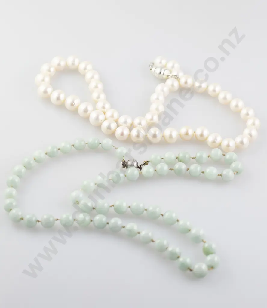 Single Strand Uniform Cultured Fresh Water Pearl Necklace Image 1++