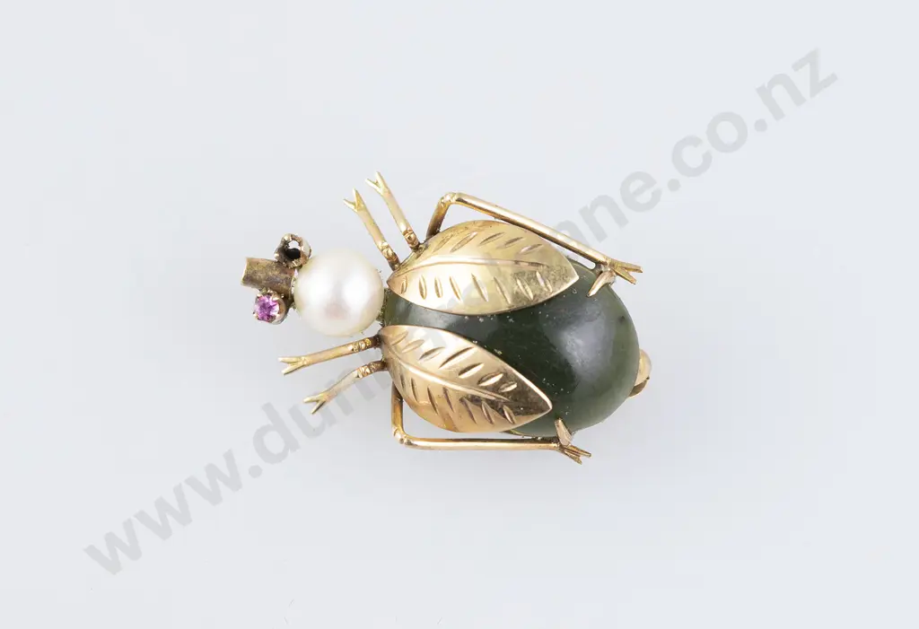 14ct Gem Set Bug Brooch Image 1++