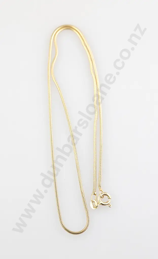 9ct Fine Snake Link Neck Chain Image 1++