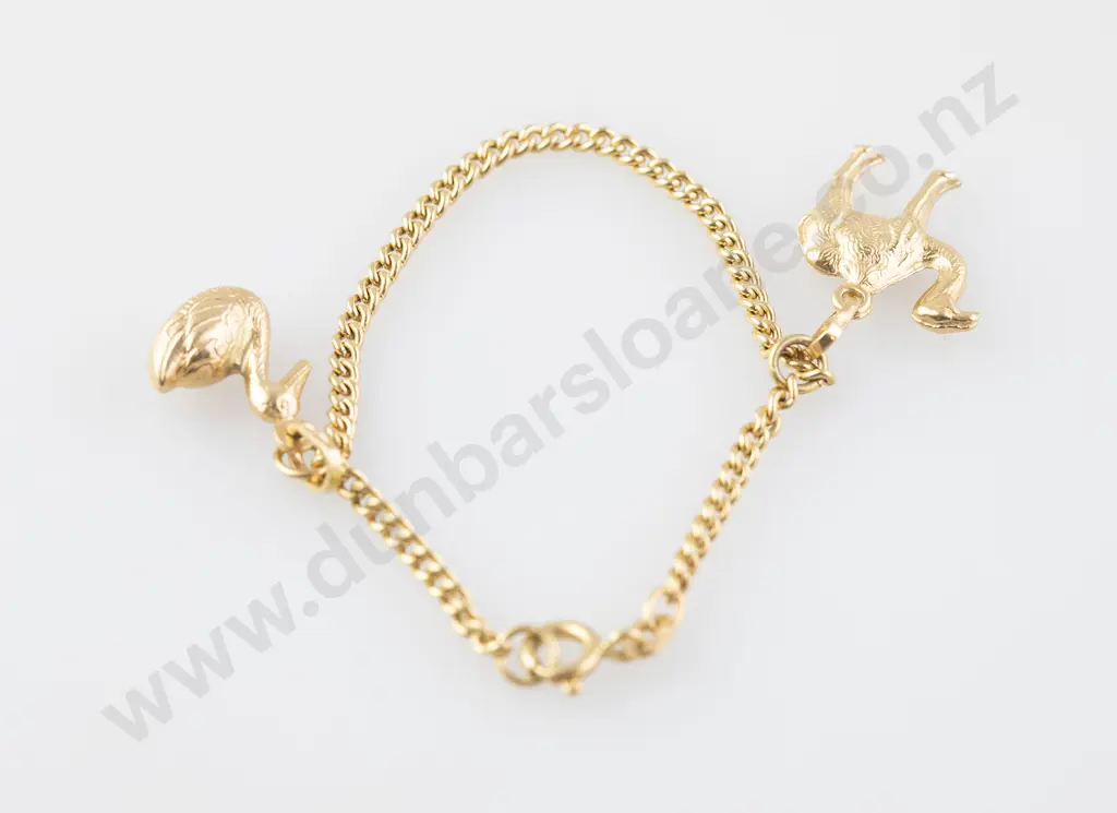 18ct Childs Curb Link Bracelet Image 1++