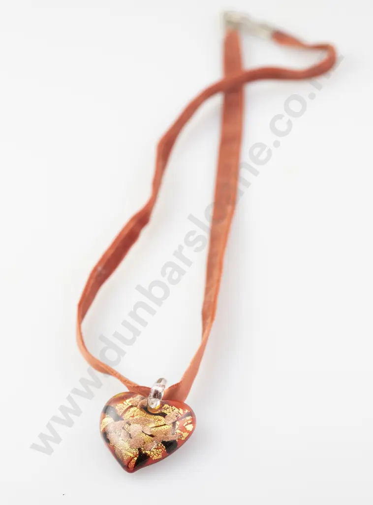 Italian Murano Glass Heart Pendant Image 1++