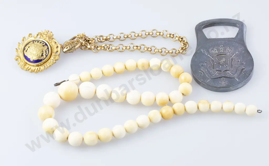 Vintage Ivory Bead Necklace Image 1++