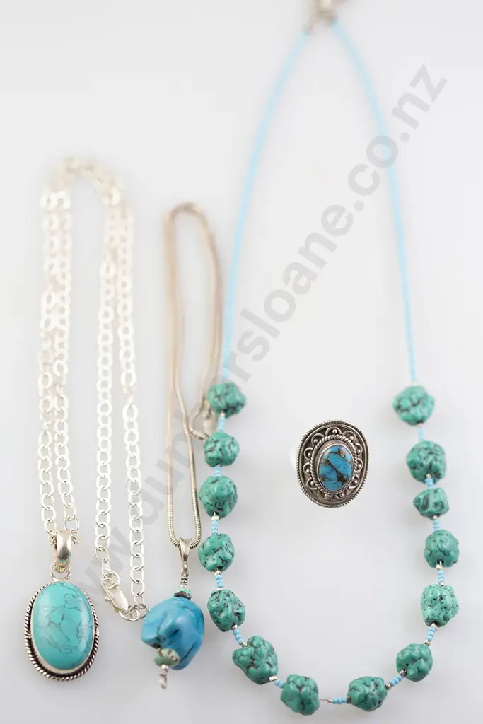 Two Turquoise Pendants Image 1++