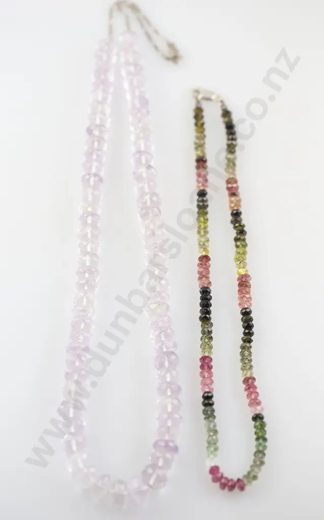 Single Strand Faceted Rock Crystal Necklace Image 1++