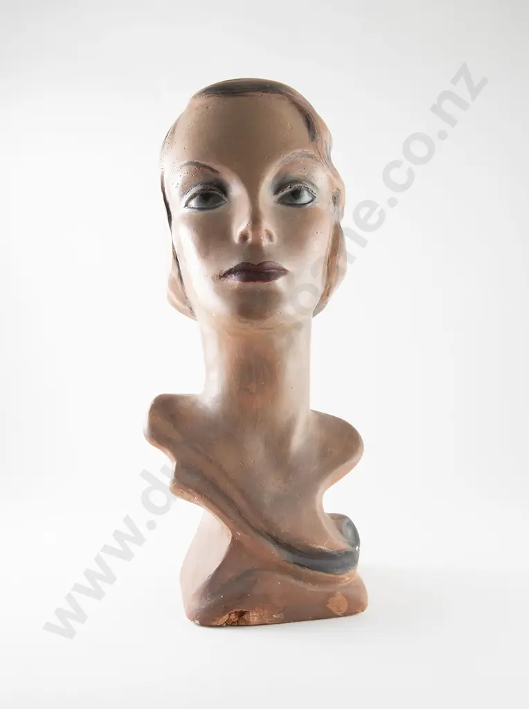 Early C20th Composition Female Bust Counter Display Image 1++