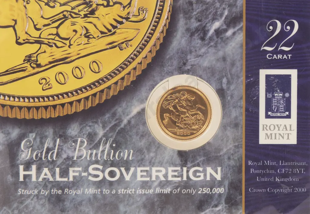 Royal Mint 2000 Half Sovereign Image 1++