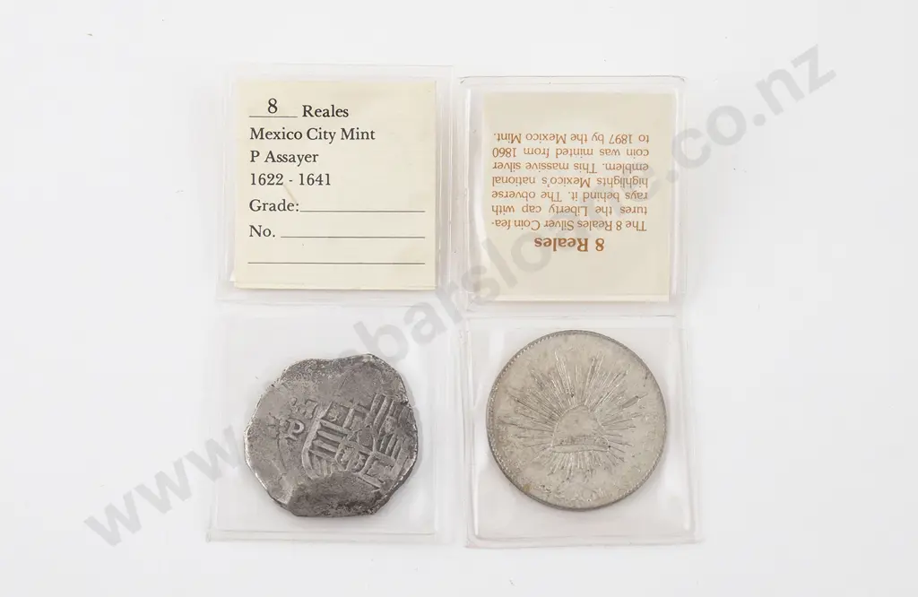 Mexico 8 Reales Silver Coin C1622 - 1641 Image 1++