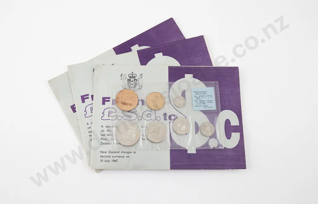 NZ Two Silver Proof Coins Image 1++