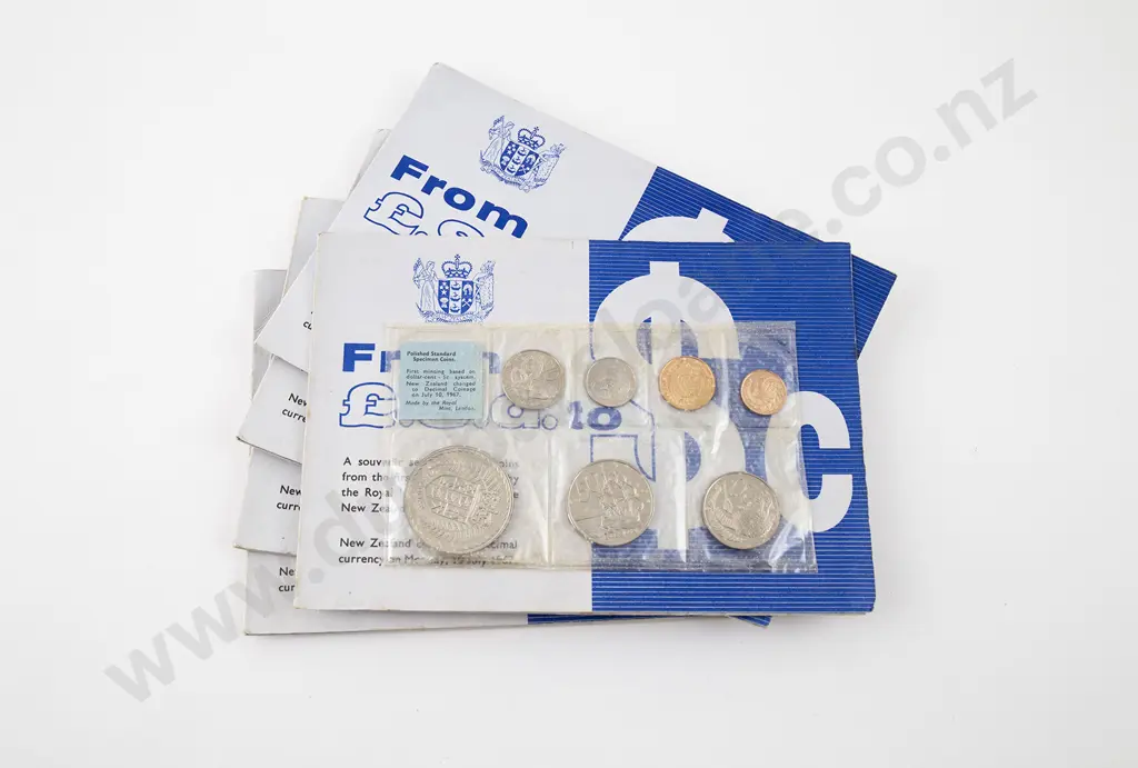 NZ Two Silver Proof Coins Image 1++