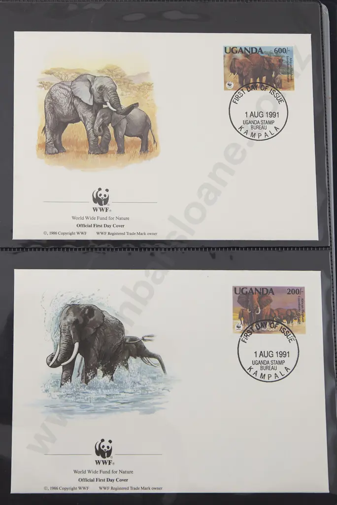 Two Vintage Stamp Albums & WWF FDCs Image 1++