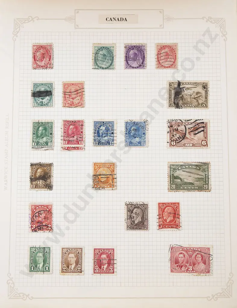 Folder Vintage & Modern Canadian Stamps Image 1++