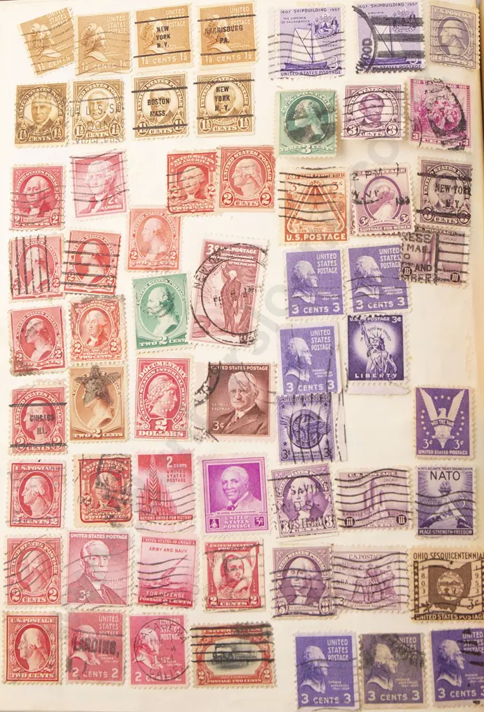 Four Vintage World Stamp Albums Image 1++