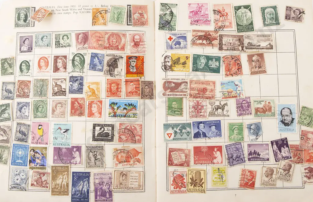 Six Vintage Stamp Albums Image 1++