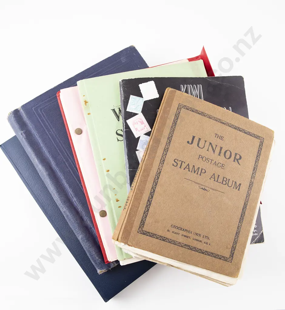 Six Vintage Stamp Albums Image 1++