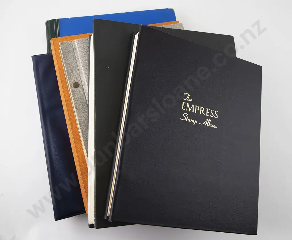 Six Vintage World Stamp Albums Image 1++