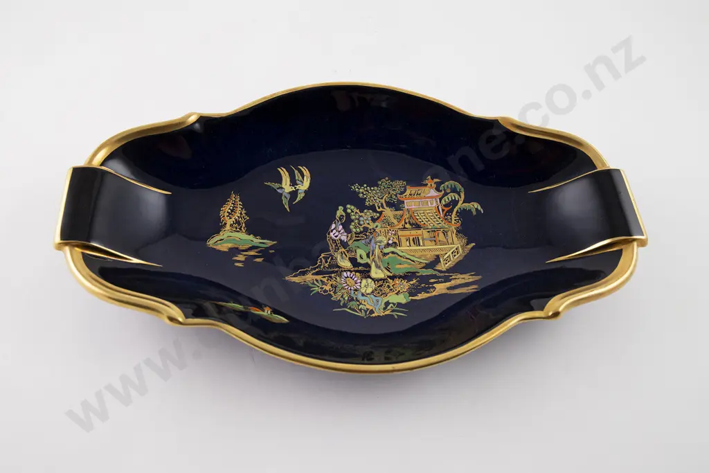 Carlton Ware Bleu Royale Shaped Oblong Dish Image 1++