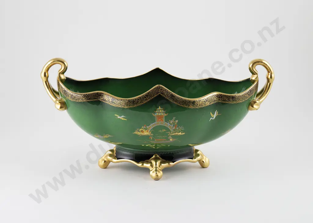Carlton Ware Vert Royale Shaped Oblong Fruit Dish Image 1++