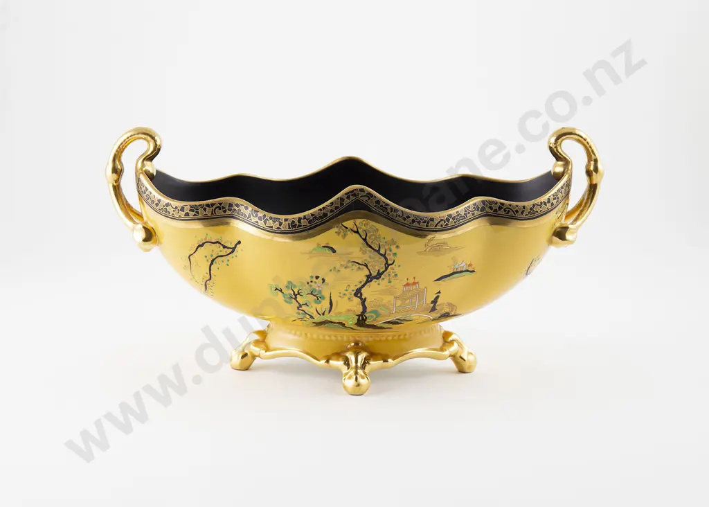 Carlton Ware Jaune Royale Shaped Oblong Fruit Dish Image 1++