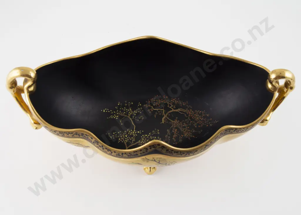 Carlton Ware Jaune Royale Shaped Oblong Fruit Dish Image 1++
