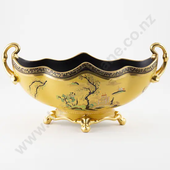 Carlton Ware Jaune Royale Shaped Oblong Fruit Dish