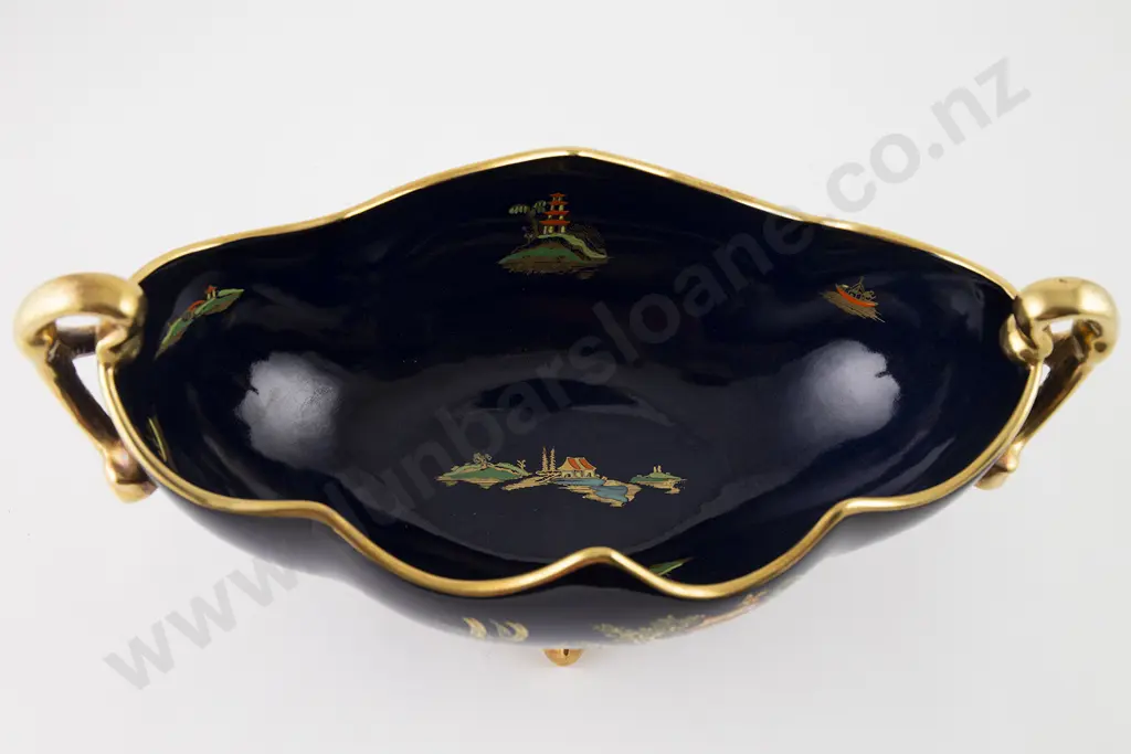 Carlton Ware Bleu Royale Shaped Oblong Fruit Dish Image 1++