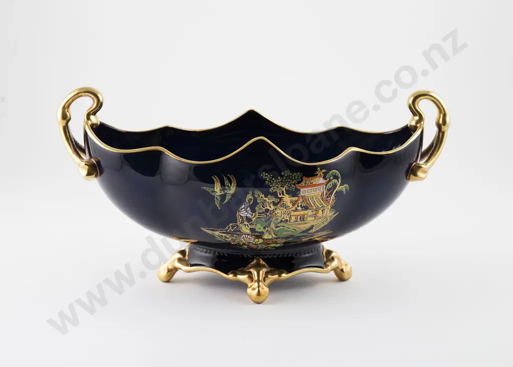 Carlton Ware Bleu Royale Shaped Oblong Fruit Dish Image 1++