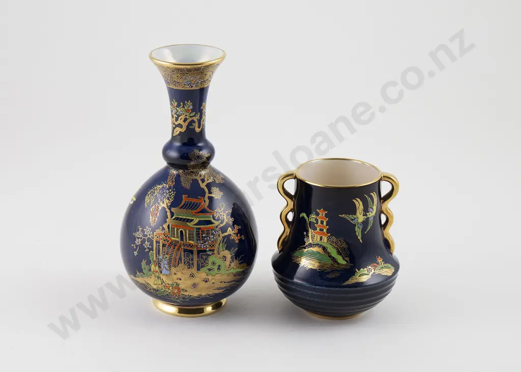 Carlton Ware Bleu Royale Specimen Vase Image 1++
