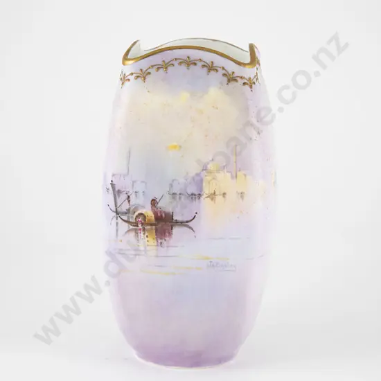Royal Doulton Hand Painted Vase By J. A. Bailey