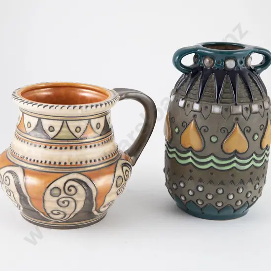 C1930s Charlotte Rhead Tube Lined Jug