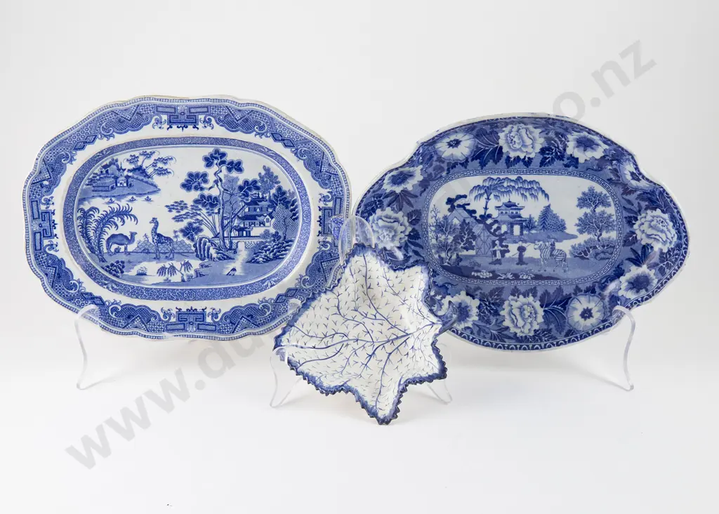 Three Early to Mid C19th English B&W Dishes Image 1++