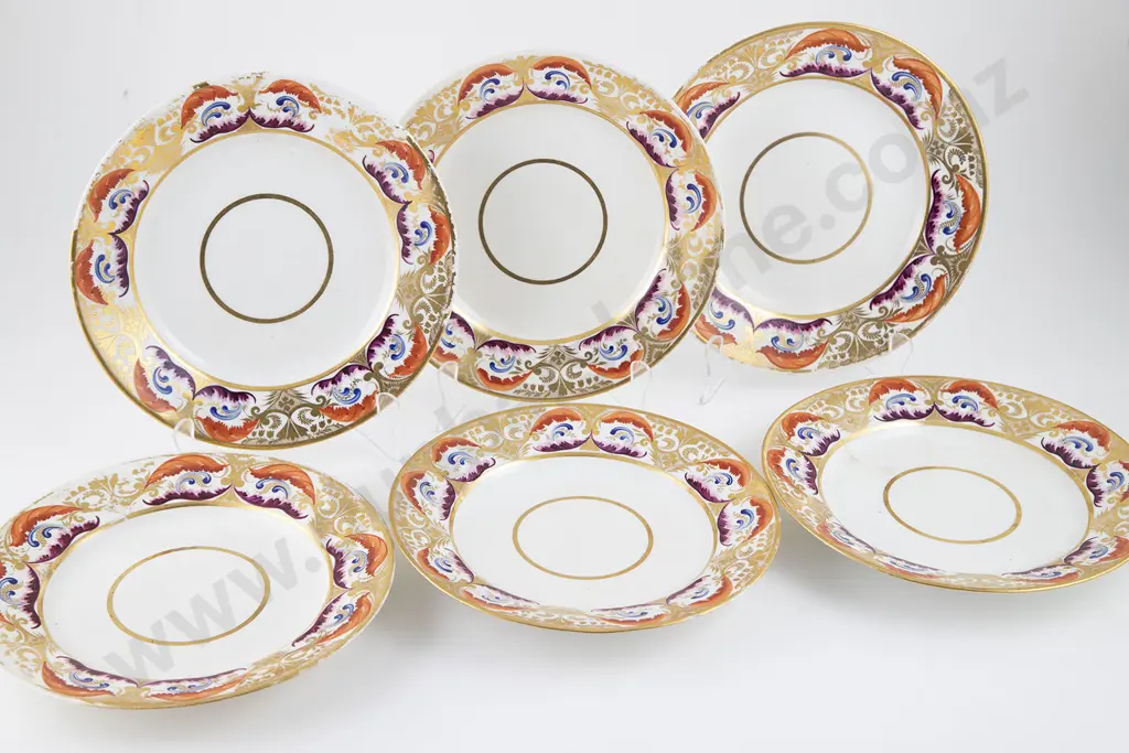 Set Six Early C19th Duesbury Derby Side Plates Image 1++